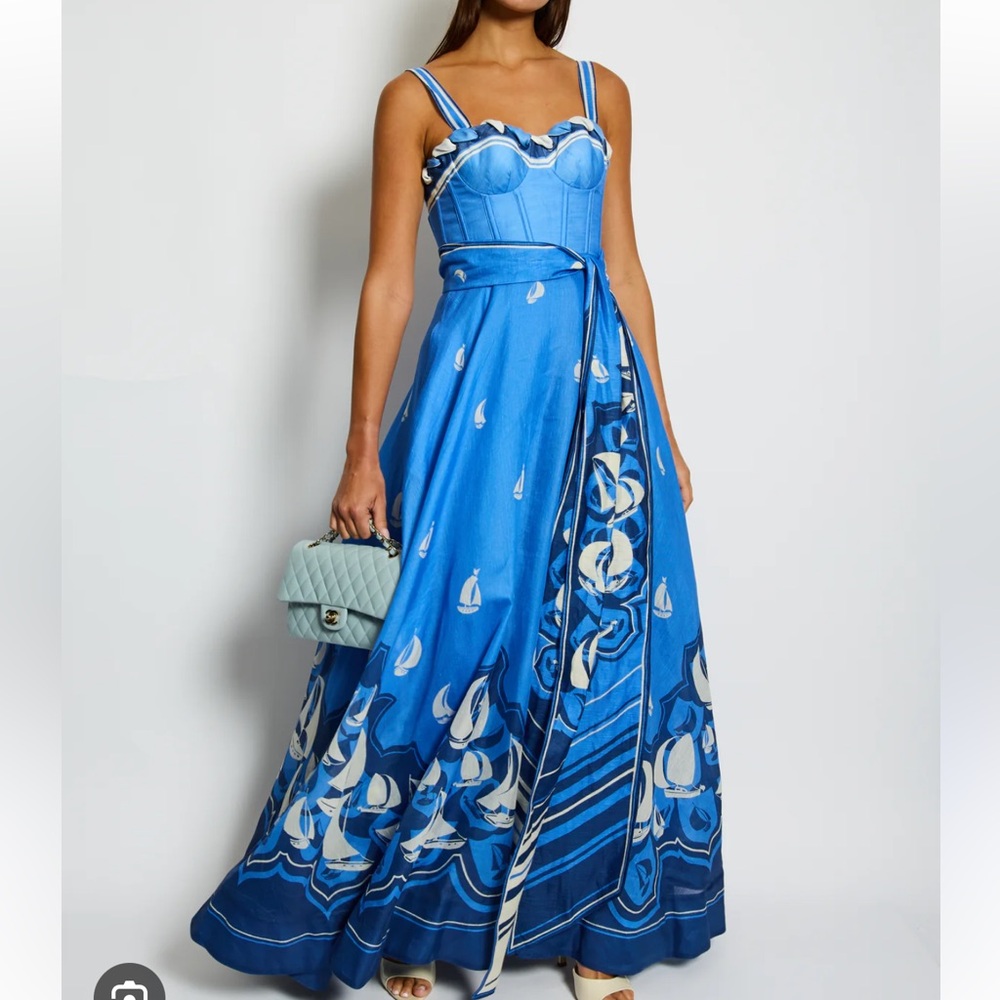 Zimmermann-Inspired High Tide Blue Gown